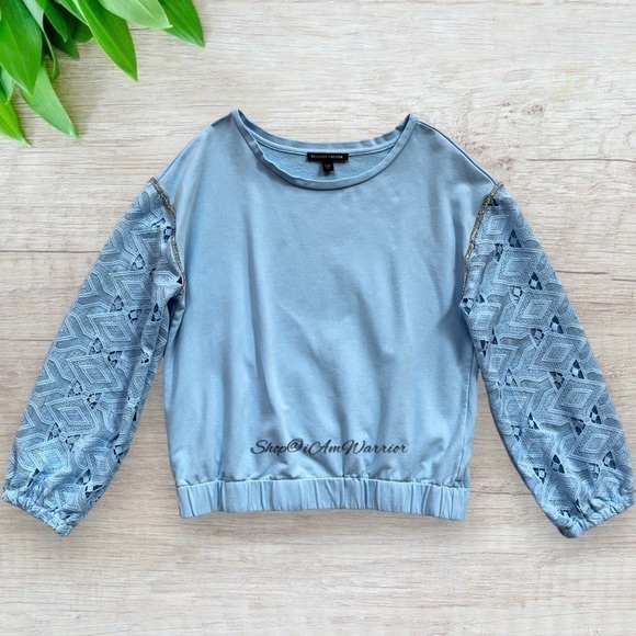 Boston Proper blue 2PC embellished top + jogger lounge set *shop@iamwarrior - Picture 5 of 15